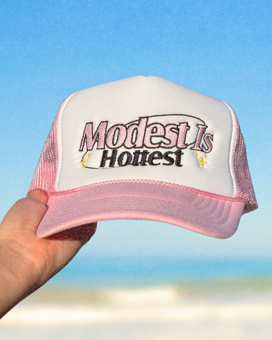 Sugar Core "Modest Is Hottest" Trucker Hat