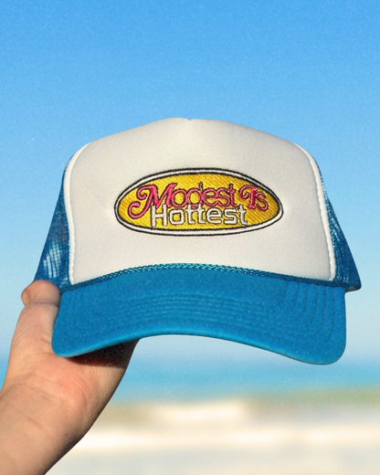 Beach Core "Modest Is Hottest" Trucker Hat